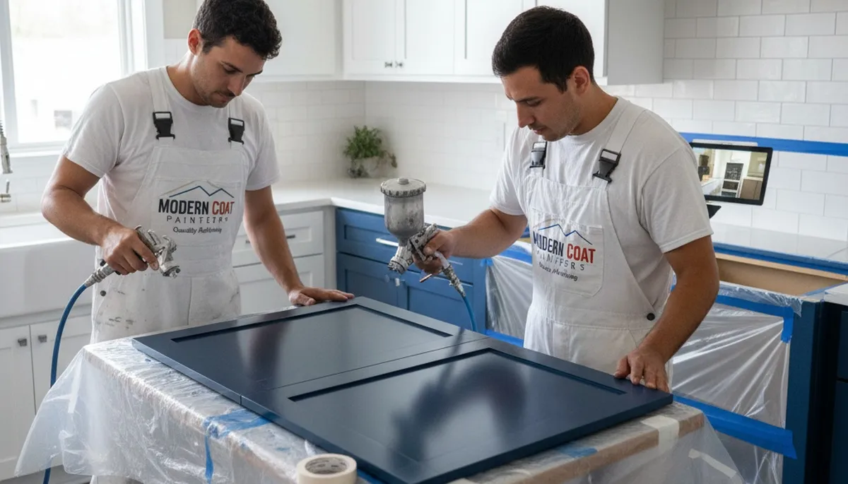 Professional cabinet painting in San Francisco, CA by expert house painters for durable kitchen finishes