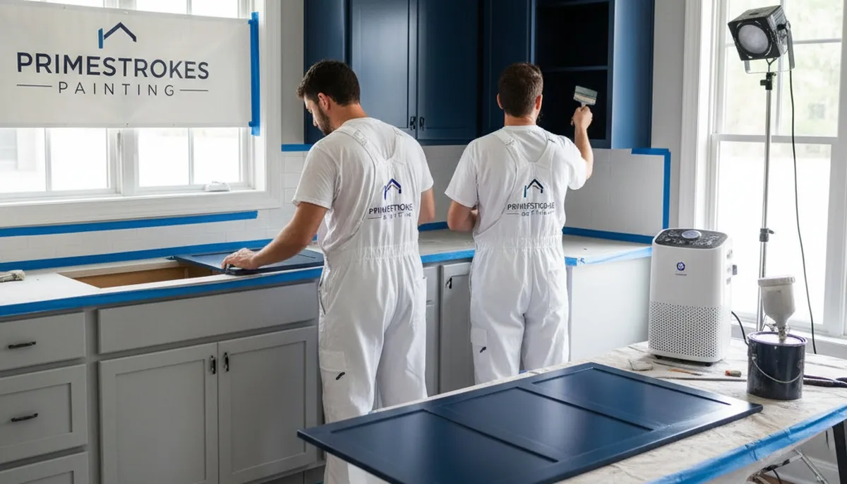 Professional cabinet painting in San Francisco, CA kitchen by expert house painters