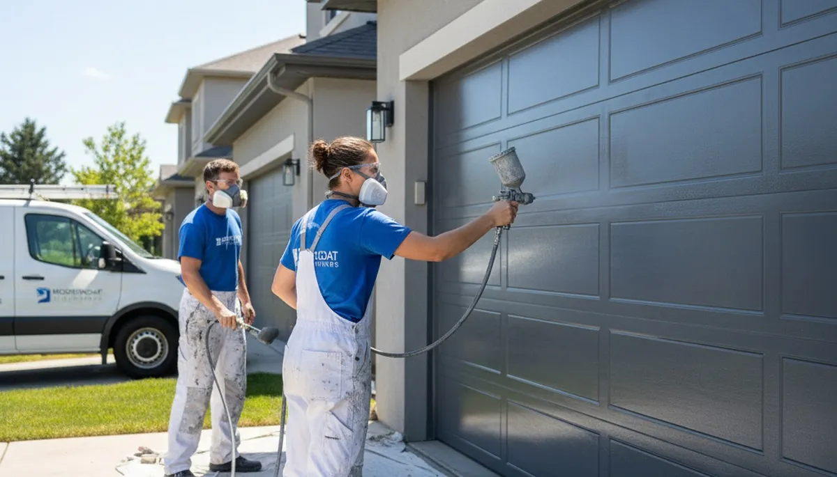 Professional garage door painting in San Francisco CA with durable coastal-weather finish