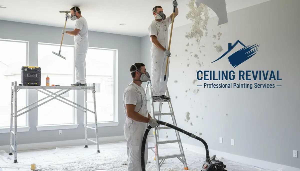 Professional popcorn ceiling removal in San Francisco, CA home by expert painting contractors